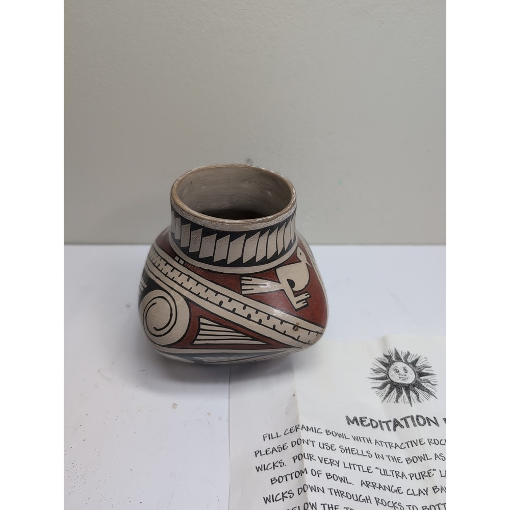Vtg Oscar Ortiz Mata Ortiz Vase Signed Meditation Bowl
